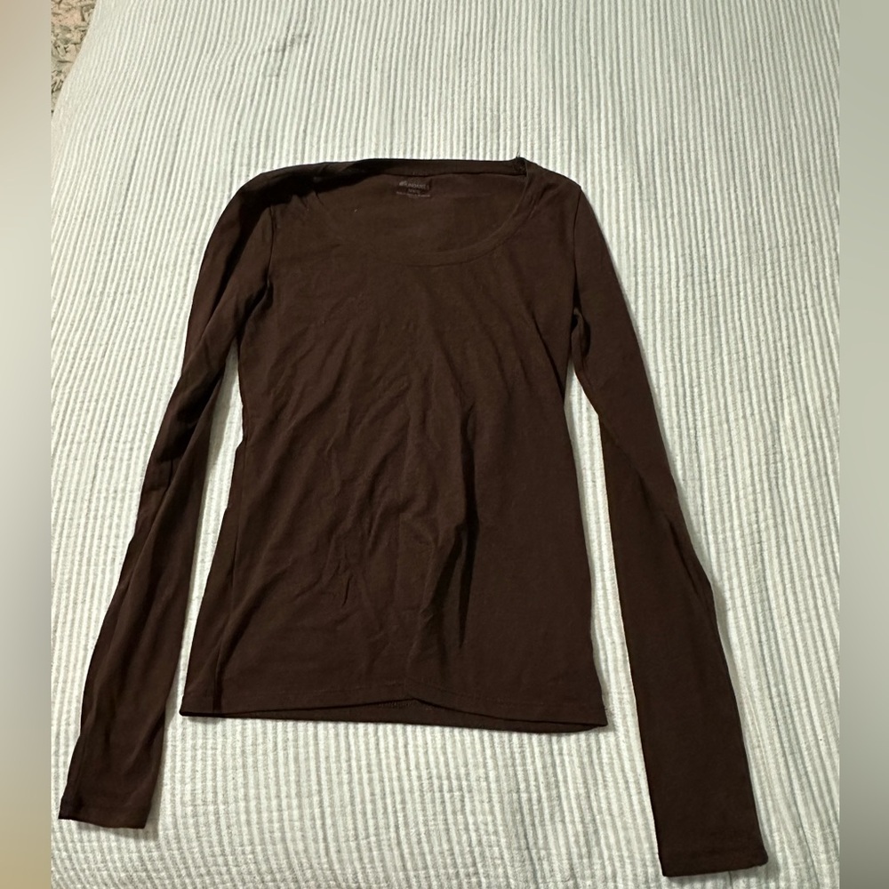 Brown Long Sleeve Tee